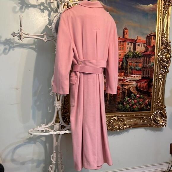SISLEY 100% WOOL‎ PINK PEA COAT OVERSIZE SIZE S - Picture 2 of 8